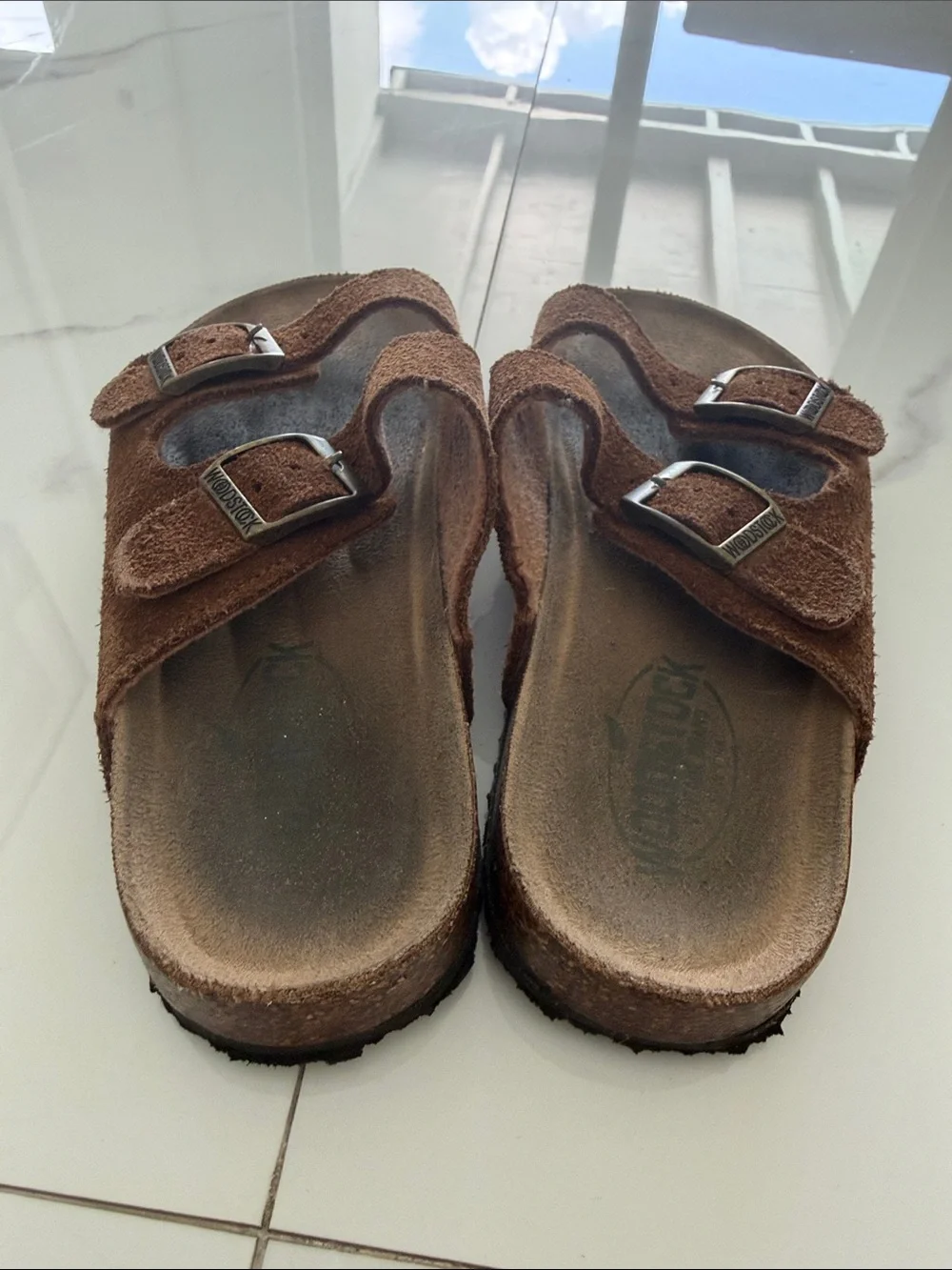 Kids Brown Suede Double-Strap Adjustable Sandals
